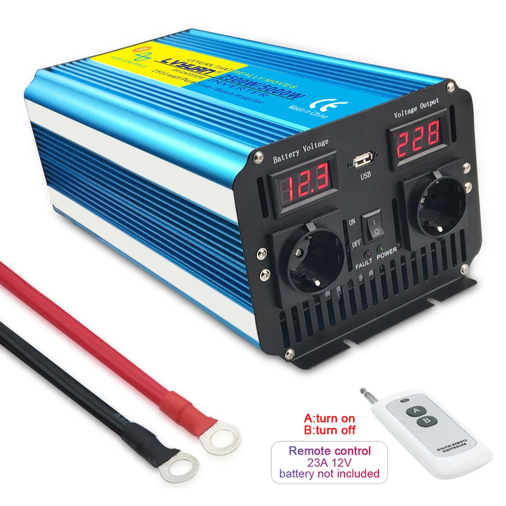 Inversor 12 v 220 v Pure Sine Wave Inverter 5000W High Frequency Transformer Conversor  адаптер питания инвертор 12v 220v