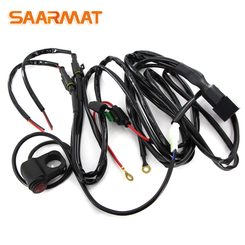 1set Motorbike car light 12v 24v 15A Relay switch control line group for automotive car worklight spotlight motorcycle headlight