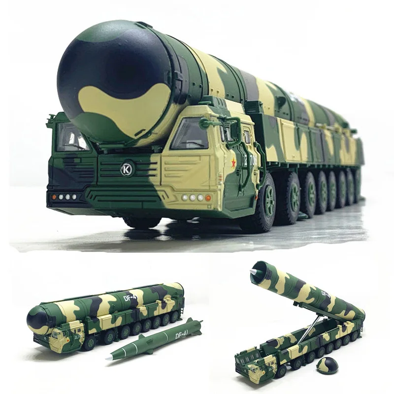 Alloy military intercontinental missile Dongfeng 41 car model,1:82 high simulation military missile car toy,free shipping