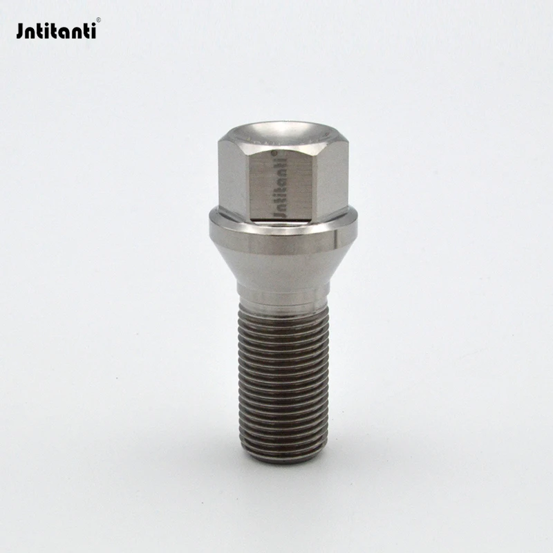 Jntitanti Gr5 titanium wheel rim bolt screw  M14x1.25x28/35/40/45mm cone seat 10ps and 20ps