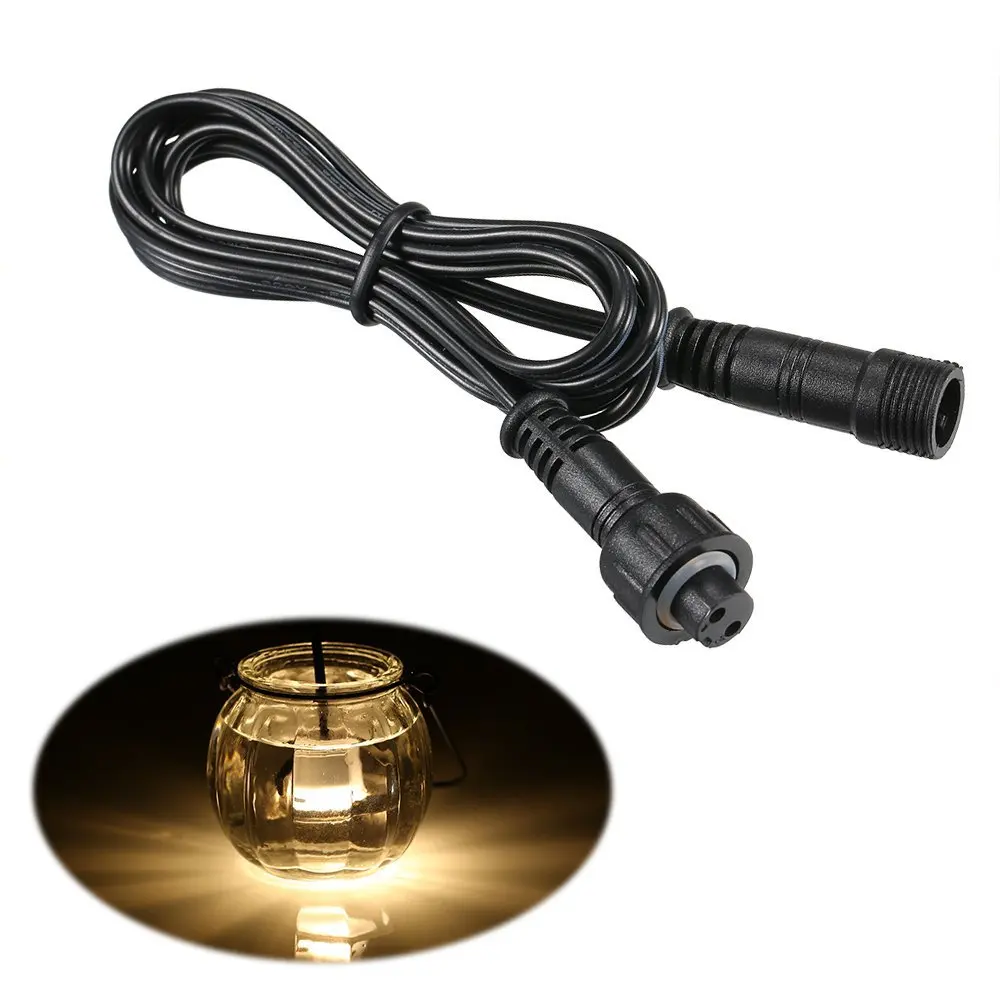 1pc 1m Extension Cable For Underground Floor Light IP67 Waterproof 2pin Connector Male to Female for Decking Light