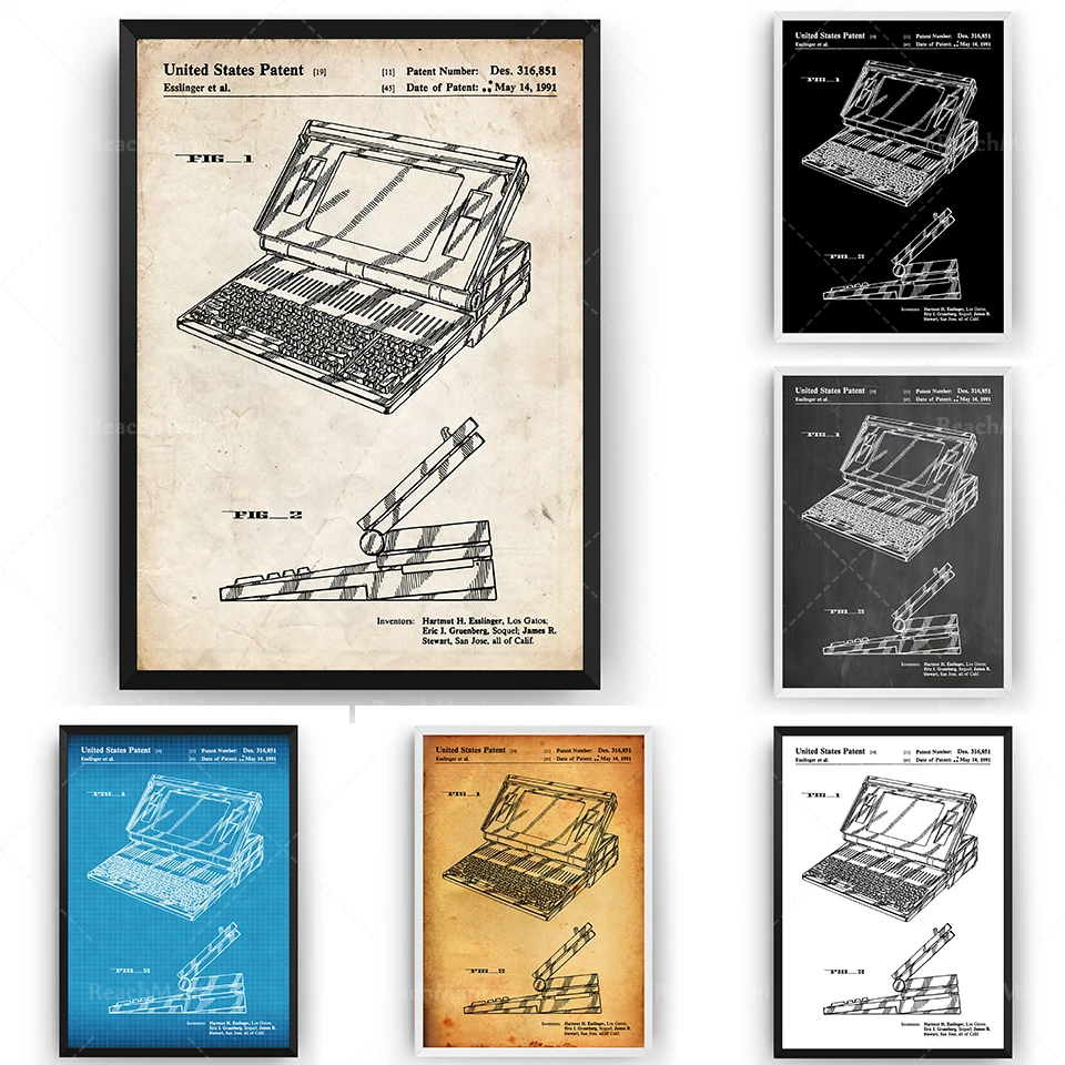 

Macintosh Portable 1991 Patent Printed Wall Art Blueprint Poster Gift