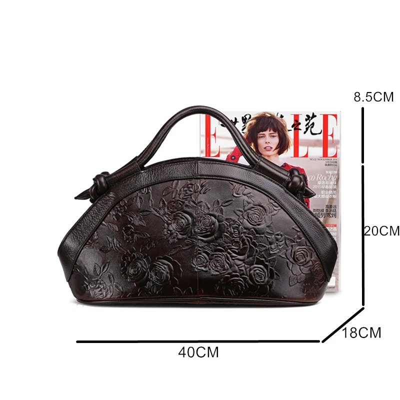 MOTAORA Women\'s Shoulder Bag Luxury Genuine Leather Handbag Female 2023 New Oil Wax Cowhide Bag Ladies Retro Embossed Women Bag