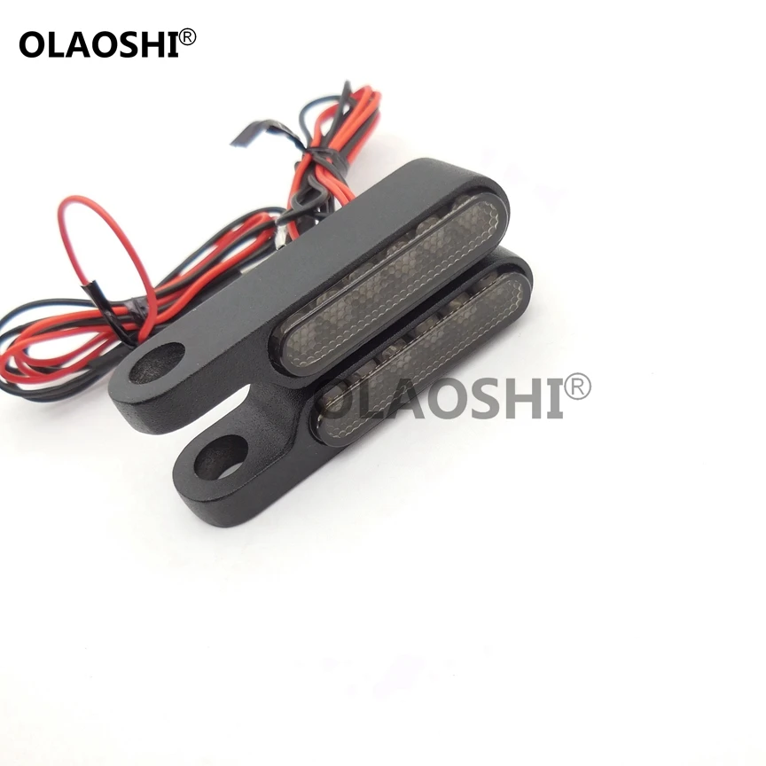 New Type E24 Electric Bike Motorcycle Handlebar Indicators for Harley LED Scooter Turn Signal Light Black Aluminum