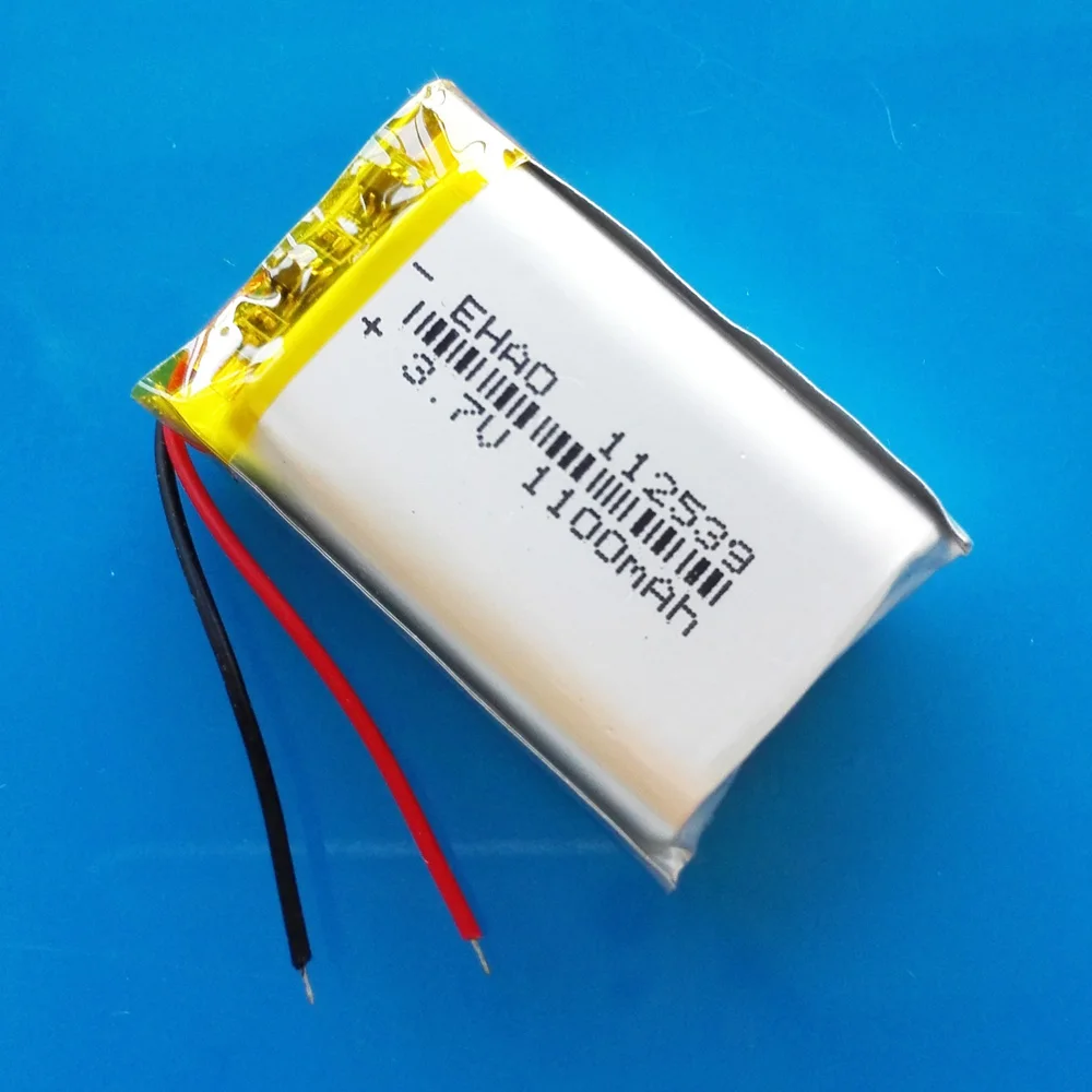 112539 리포 폴리머 리튬 충전식 배터리 전원, MP3, GPS, PDA, DVD, 블루투스 녹음기, 전자책 카메라용, 3.7V, 1100mAh, 10 개