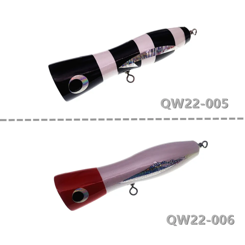 SWOLFY 1 TEILE/LOS Topwater Holz Popper 65G/ 70g /115G/190G GT Oberfläche Popping locken Tiefe Meer Boot Angeln Köder – Detail 14