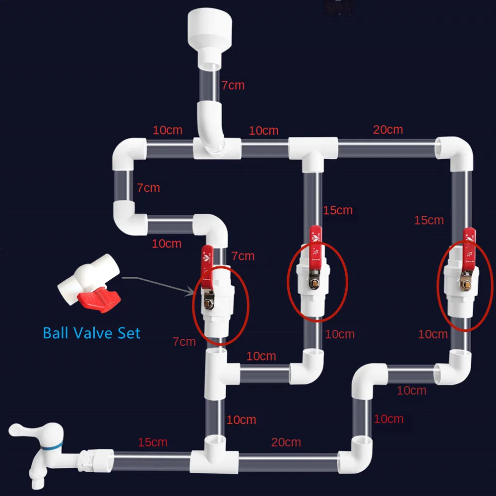 Creative Water Pipe Children's Water Mini Combination Diy Water Pipe Transparent Tube Environmental Protection Educational Toys