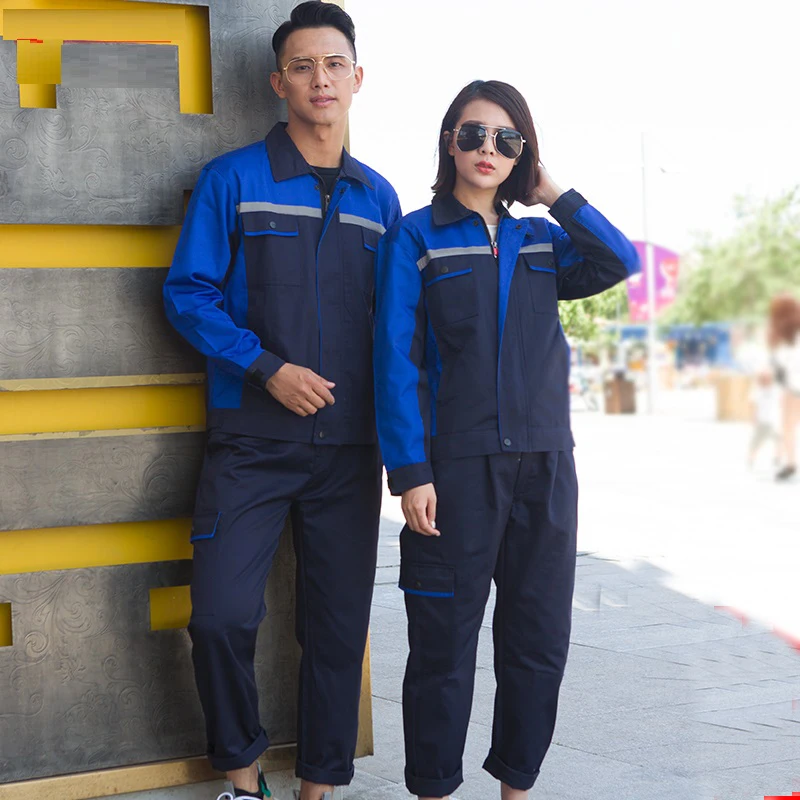 

Plus Size Autumn Welding Suit Long Sleeve Work Clothes Set Labor Mechanical Wear-resistant Repair Factory Engineering Coveralls