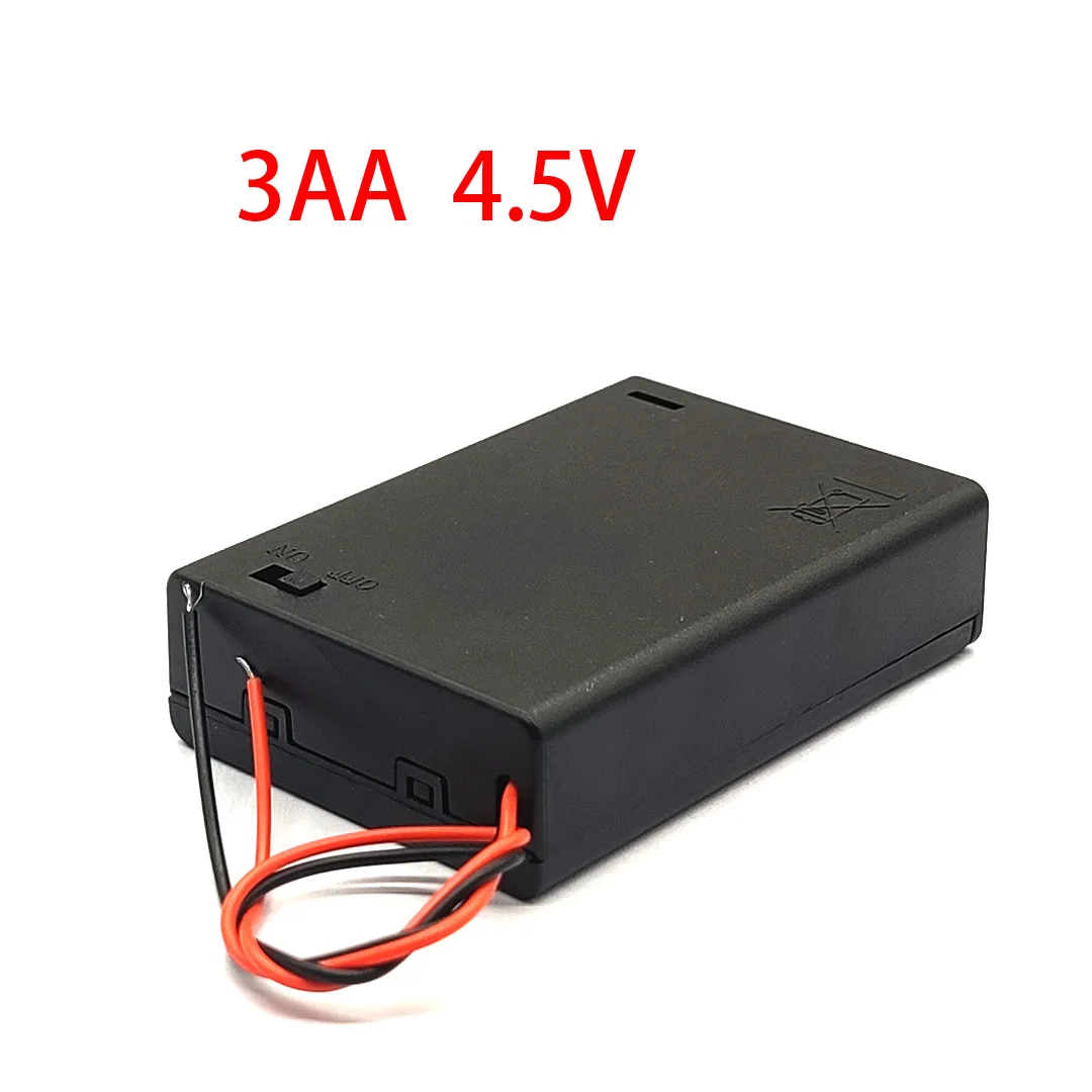 3 AA 4.5V Battery Holder Box Battery Case With Switch New 3 AA Battery Box 4.5V