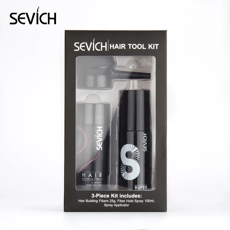 

Sevich 3 шт./компл. 25 г спрей для волос + аппликатор Nozzle100ml сильный удерживающий спрей для волос парик для наращивания волос волокна для мужчин и женщин