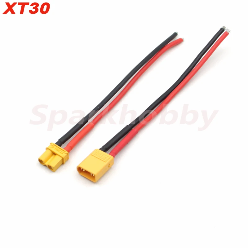 5PCS Sparkhobby XT60 XT30 T plug Connector Male / Female Connector plug Silicone Wire 14/18AWG RC Battery Cable long 100mm