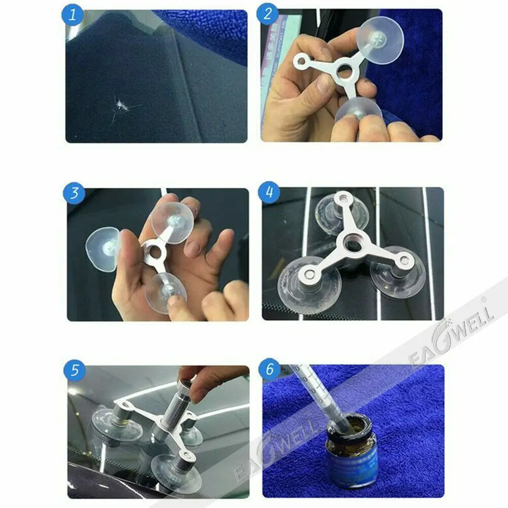 Car Styling Windshield Repair Kit Car Window Glass Scratch Crack Restore Repair Tool Car Window Screen Polishing Fixed bracket