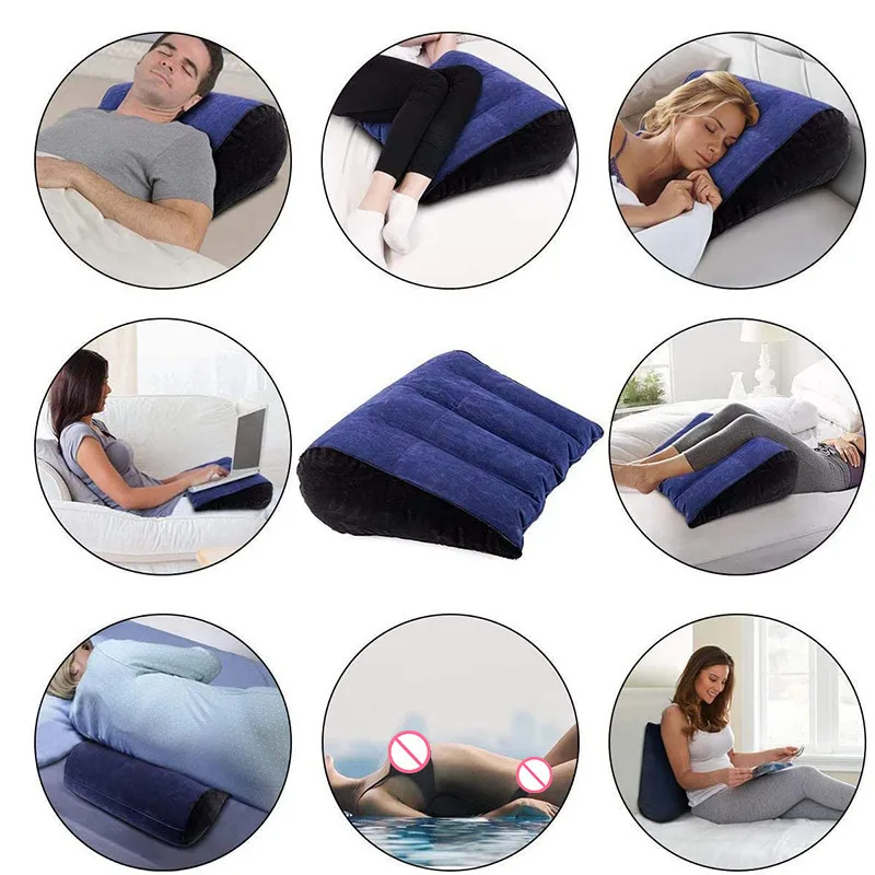 Inflatable Pillow For Sex Pillow Flocking Aid Wedge Women Position Cushione Furnitures Erotic Adults Games BDSM Sex Toys Couples