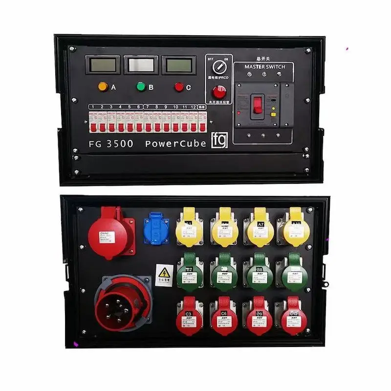 12-way stage power box Fuge distribution box leakage protection large-screen lighting and audio distribution cabinet controller