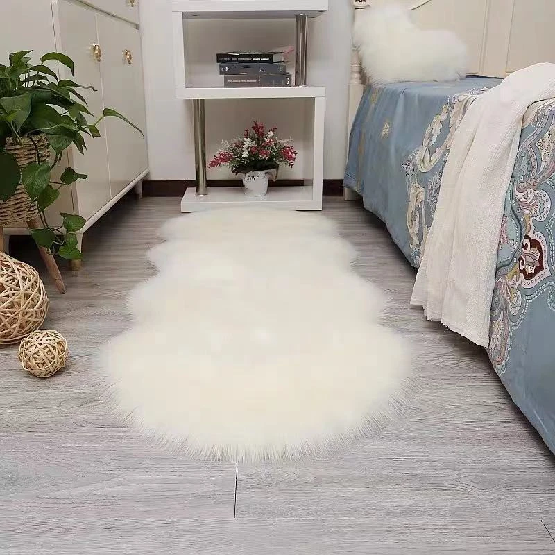 Carpet Bedroom Floor Mat  Rugs Artificial Wool Hairy Carpets Faux Floor Mat Fur  Fluffy Rug Soft Living Room 45*120cm