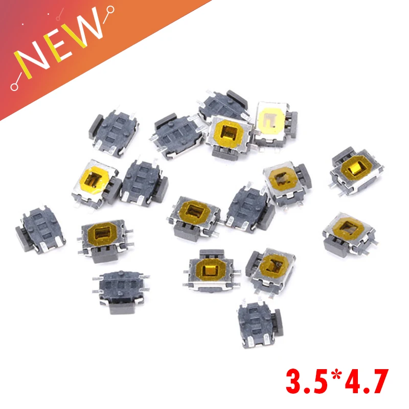 50Pcs/lot 3.5*4.7 TS-015A Medium Turtle Touch Button Micro Switch ON/OFF For Arduino Maker Induction Camera