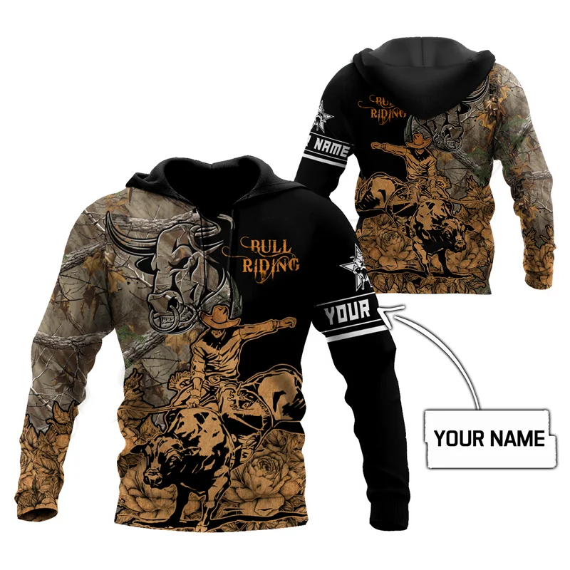 

PLstar Cosmos 3DPrint Newest Personalized Name Bull Riding Unique Unisex Men/Women Hrajuku Streetwear Hoodies/Zip/Sweatshirt A-1