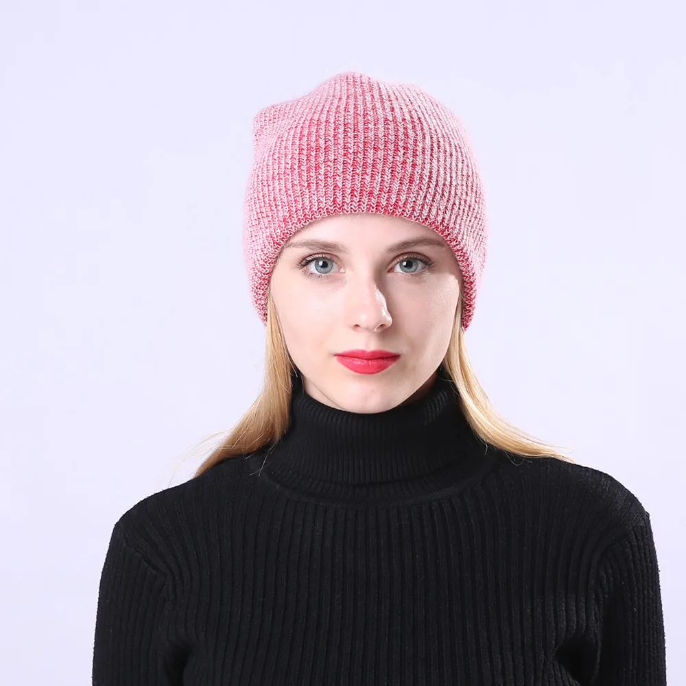 Winter Hats For Women Wool Knitted Angora Hat Beanies Female Warm Rabbit Fur Skullies Beanie For Girl 2019