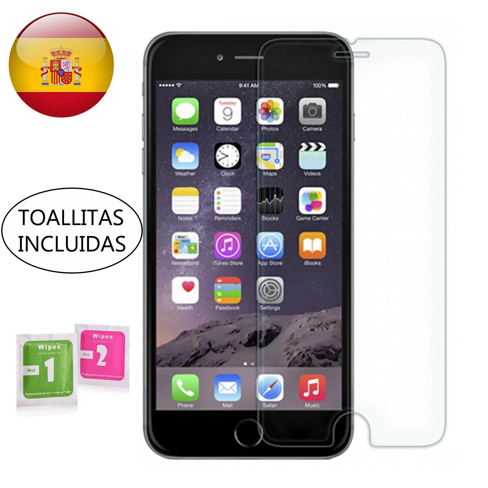 Protector de Pantalla Cristal Templado compatible con Apple Iphone 6 6S 7 8 Plus X 11 XS XR Max Pro Elige Modelo