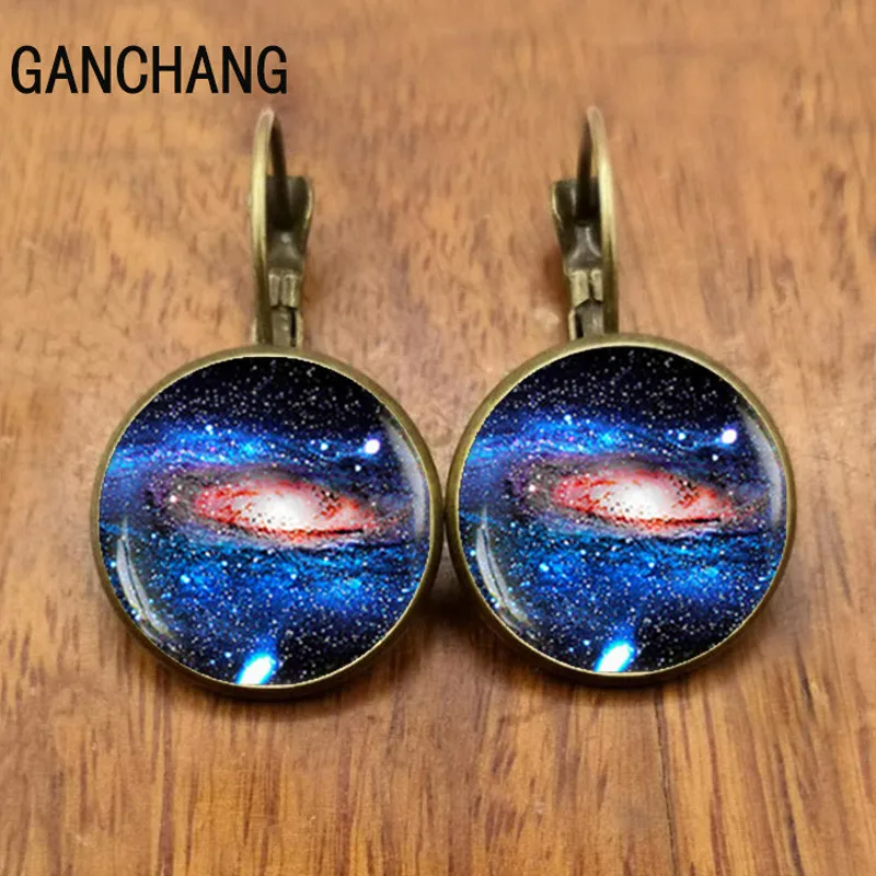 Galaxy Nebula Earrings Space Earrings Astronomical Glass Dome Nebula Jewelry Earrings Women