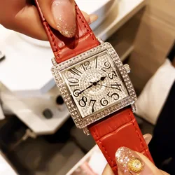 Women Watch Exquisite Luxury Diamond Quartz Ladies Fashion Leather Bracelet Wrist Watches Saat Relogio Feminino Reloj Mujer