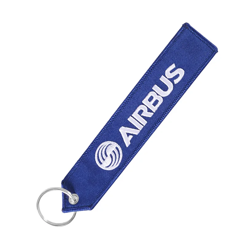 Remove Before Flight AIRBUS Keychain Embroidery A320 Special Tag Label Aviation Key Chains for Gift OEM Key Ring Fashion Jewelry