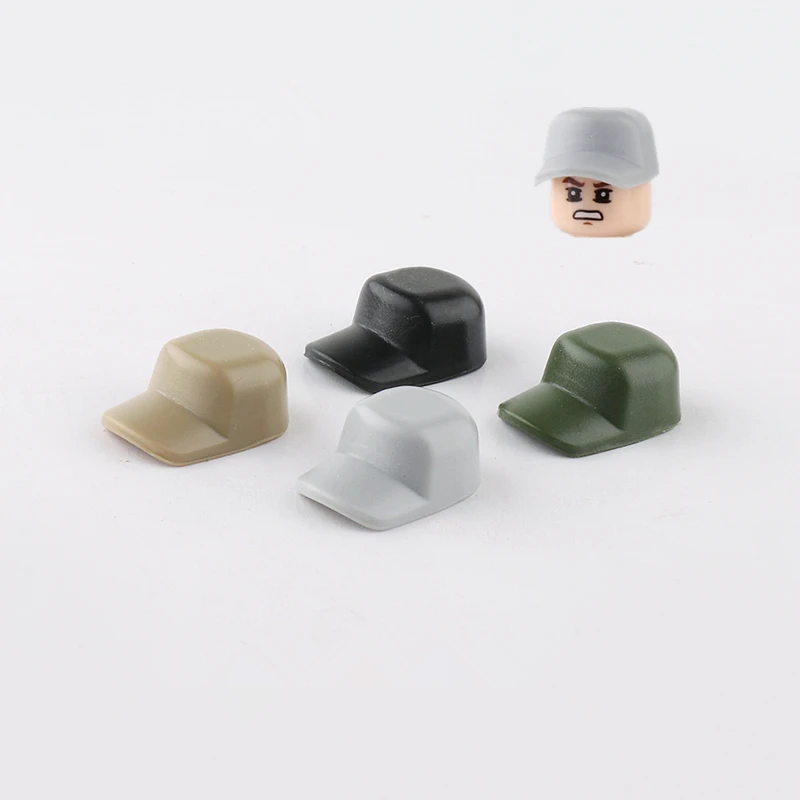 Military Accessories Helmets Building Blocks Soliders Hats Army Peaked Caps Baseball Cap Blocks Modern Bricks Parts Toys C184