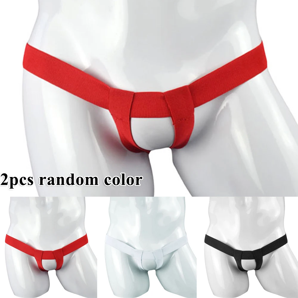 1/2Pcs Men Booster Bandage Enhancer Ball Lifter Jockstrap Kinky Underwear Briefs Pouch Breathable Panties Perspective Male Bikin