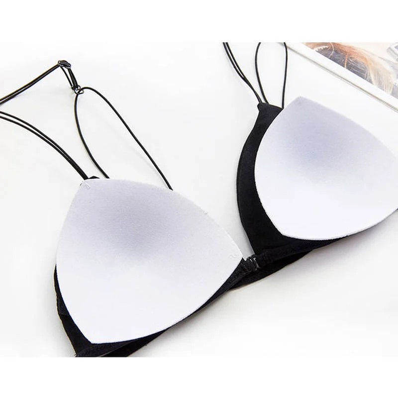 Summer Thin Sexy Bra Without Steel Ring Push Up Seamless New French Triangle Cup Small Chest Bra Cotton Women Invisible Girl Bra