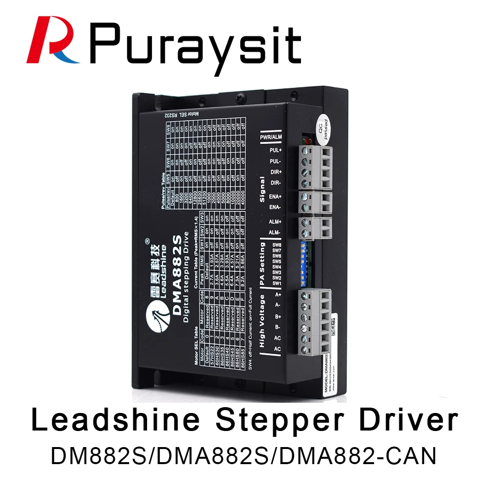 

Двухфазный шаговый драйвер Puraysit Leadshine DMA882S DM882S, Гибридный Драйвер для 20-75VAC/30-100VDC 8.2A шагового двигателя