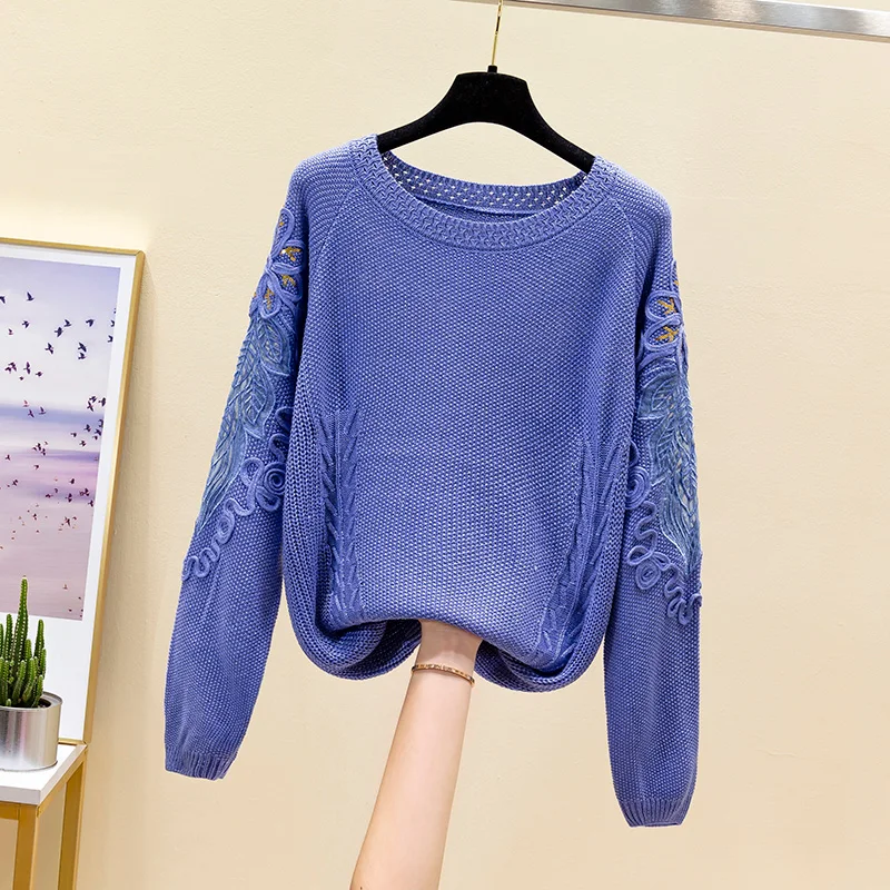 install new hollow out long sleeve embroidery knitting render unlined upper garment fashionable western style jacket