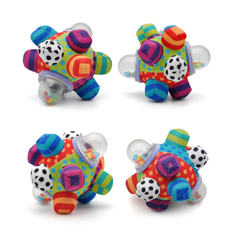 ของเล่นเด็ก0 12เดือน Mobile Magic Cube Rattle ผ้านุ่มปริศนาบล็อกของเล่นเด็กการศึกษาเด็ก Rattle