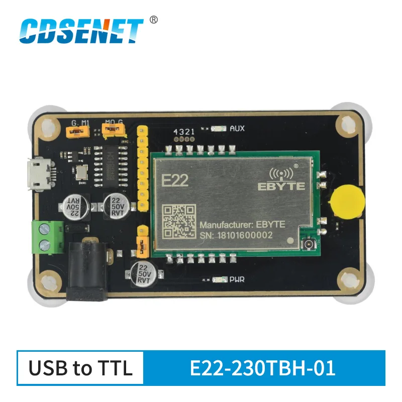 

230MHz LoRa Test Board Kits Wireless Serial Port Module E22-230TBH-01 USB Development Board rf module for E22-230T30S