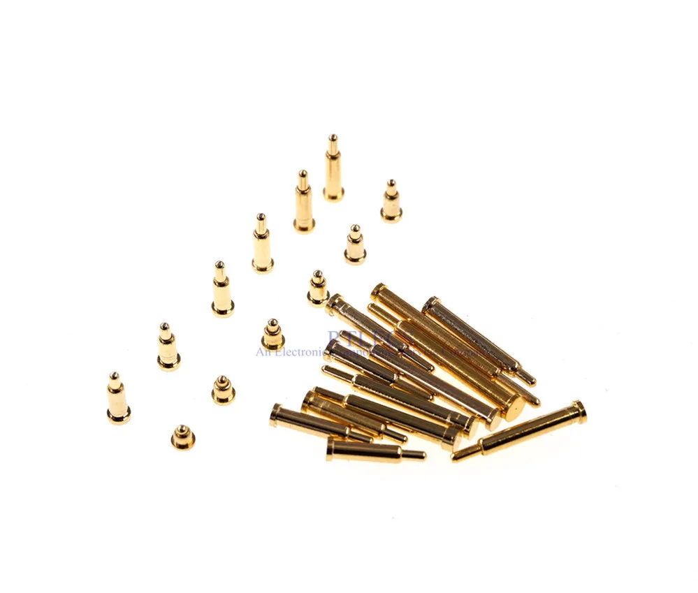 10 Pcs Pogo Pin Connector Current Spring Loaded Contact SMD Needle 2 3 4 5 6 7 8 9 10 Test Probes Gold-plated