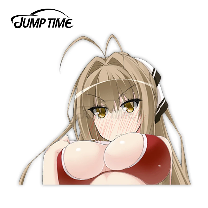 Jump Time Amagi Brilliant Park Sento Isuzu 71 Cute Anime Girl Peeker Vinyl Decal Window Waifu Car Stickers