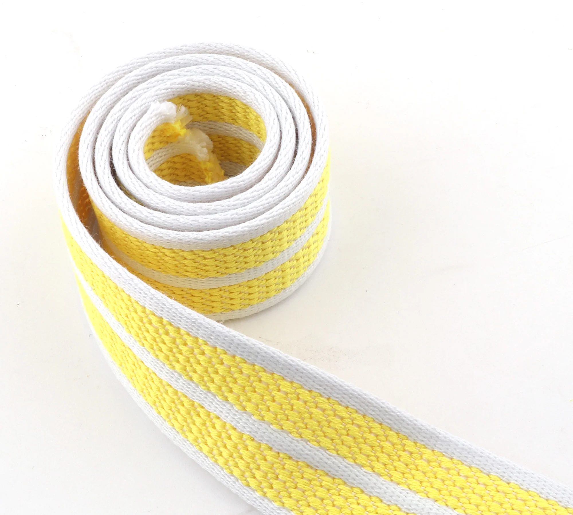 Canvas Stripe Webbing Fabric Dog Collar Polyester Cotton Ribbon Handbag Handles Nylon Webbing DIY Belt Purse Strap Backpack