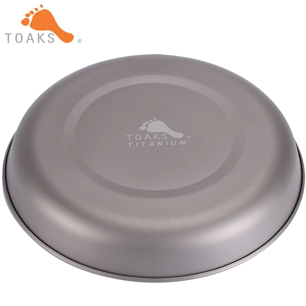TOAKS Titanium Plate Frying Pan For Outdoor Cooking Camping Backpacking Picnic Titanium Plate19mm 2.1oz 61g T-18