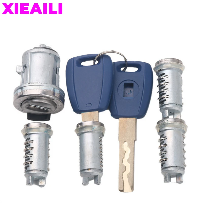 

XIEAILI OEM Full Set Door Lock Cylinder For Fiat Ducato SIP22 Blade Trunk Lock Ignition Lock S572