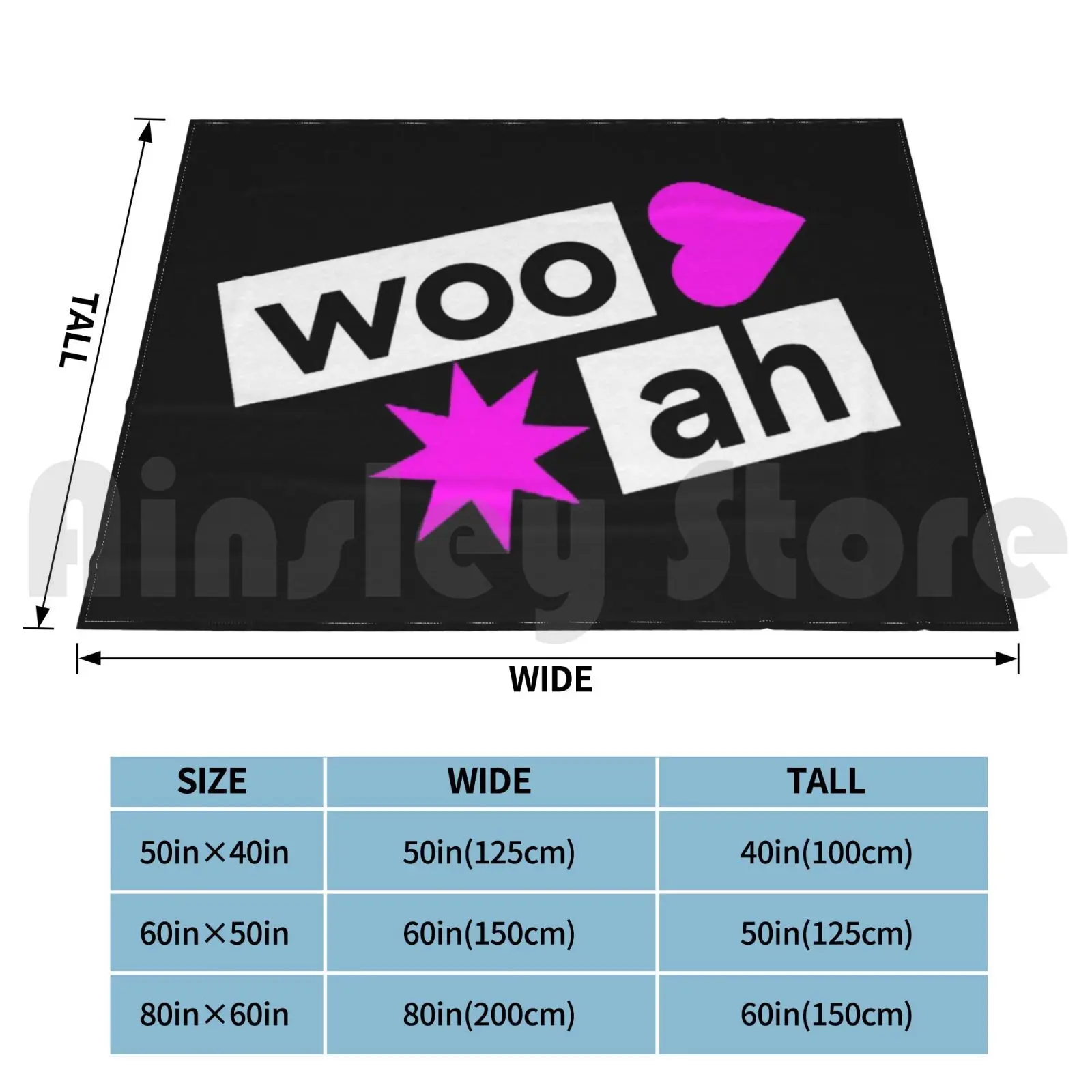 وو! آه! بطانية عصرية مخصصة Woo Ah Wooah Red Velvet Kpop K Pop Jpop J Pop؟ ? كشف التضحية Woo