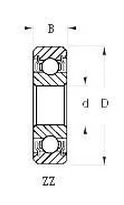 Miniature thin-walled bearing MR128 678-2Z L-1280ZZ size inner diameter 8 x 12 x 3.5mm model bearings tools