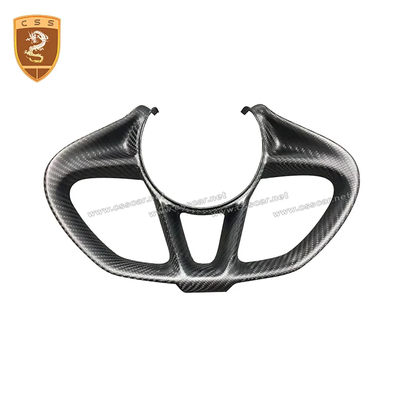 

Real Carbon Fiber Steering Wheel Panel Cover Trim Outlet Decoration for McLaren 720S Car Steering Wheel Interior Trims OEM Style