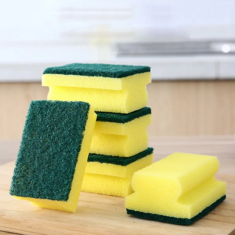 Dishwashing Scouring Pad Sponge Scrubber Goods For Cleaning Home Utensils Cookware Wash Up New Kitchen Small Items Sink Scourer