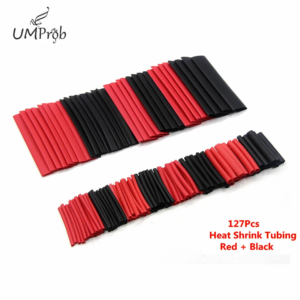 164PCS Color Polyolefin Shrink Heat Shrinkable Tube Wire  Cable Insulation Sleeve Group/16~14AWG Male Female Bullet Connector