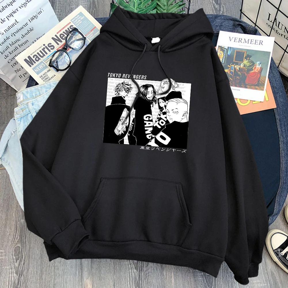 Tokyo Revengers Print Sweatshirts Hoodie Man Cartoon Anime Harajuku Loose Hooded Pullover Male Autumn Winter New Fashion Hoody