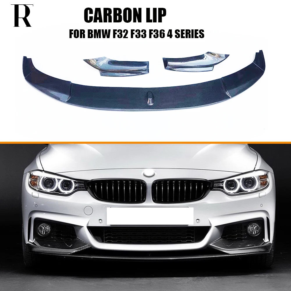 MP Style Carbon Fiber Front Bumper Chin Lip Splitter for BMW F32 F33 F36 420 428 430 435 440 with M Package 14 - 19