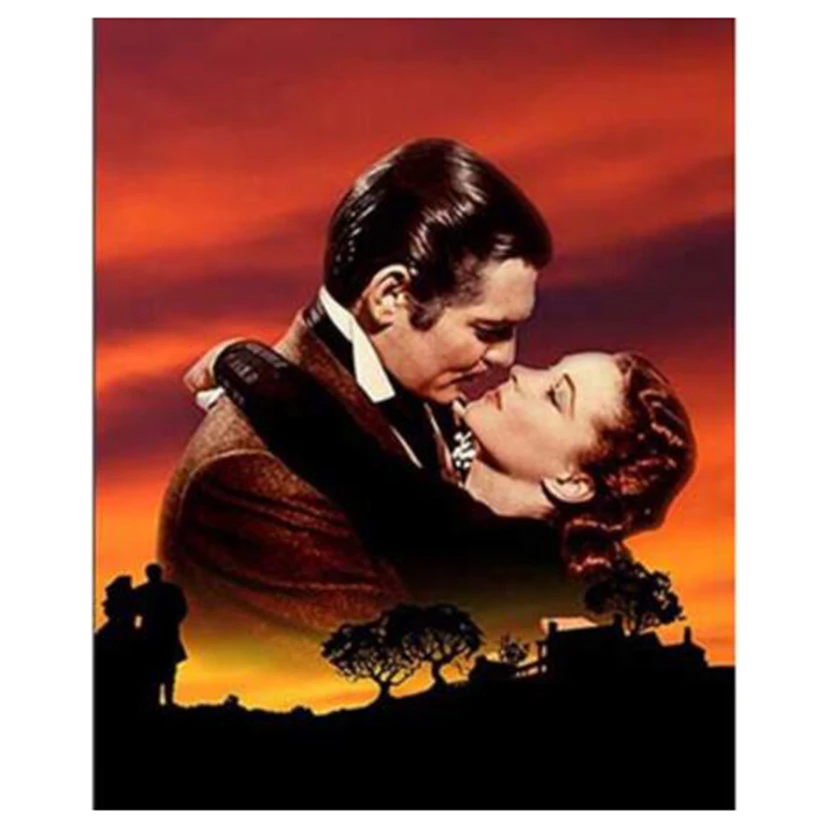 

New Gone With The Wind Poster 5D Diy Diamond Painting Classical Cross Stitch Embroidery Full Resin Home Decor Craft FC580