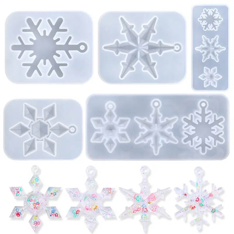 Snowflake Epoxy Resin Mould Casting Tools Silicone Snowflake Mold Handmade Jewelry making Tools DIY Crafts Epoxy Resin Molds