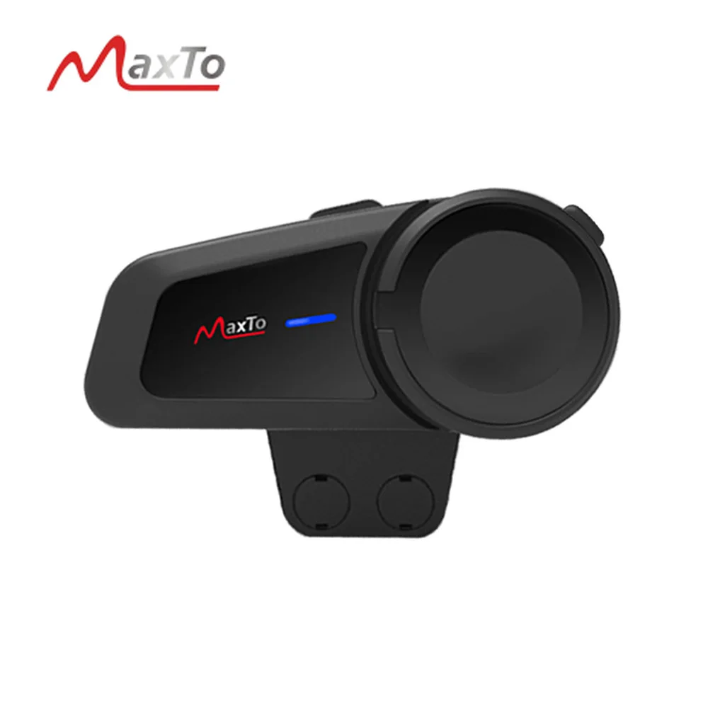 Maxto M2 Motorcycle Helmet Bluetooth Headset Intercom 6 Riders 1000M FM MP3 Waterproof IP67 V5.0 500mAh Casco Interphones