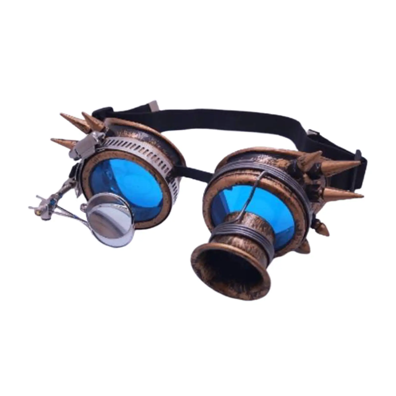 Funky Unisex Colored Lenses Steampunk Goggles Ocular Loupe Punk Gothic Masquerade Shades Cosplay Party Costume Supplies Eyewear