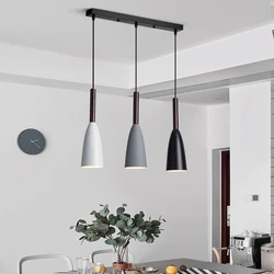 Modern 3 Lamp Ceiling Chandelier Nordic Minimalist Over Dining Table Kitchen Island Hanging Lamps Dining Room Ceiling Light E27